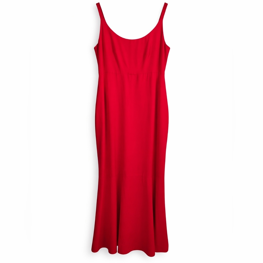 Hutch Red Sleeveless Cocktail Dress 18W Long Formal Plus Size Zip Back USA